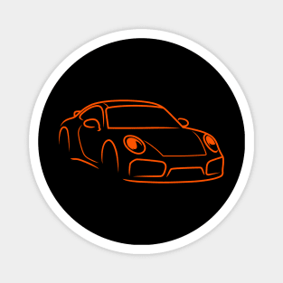 911 car sport racing race orange Magnet